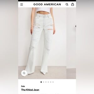 Distressed White Women's Jeans